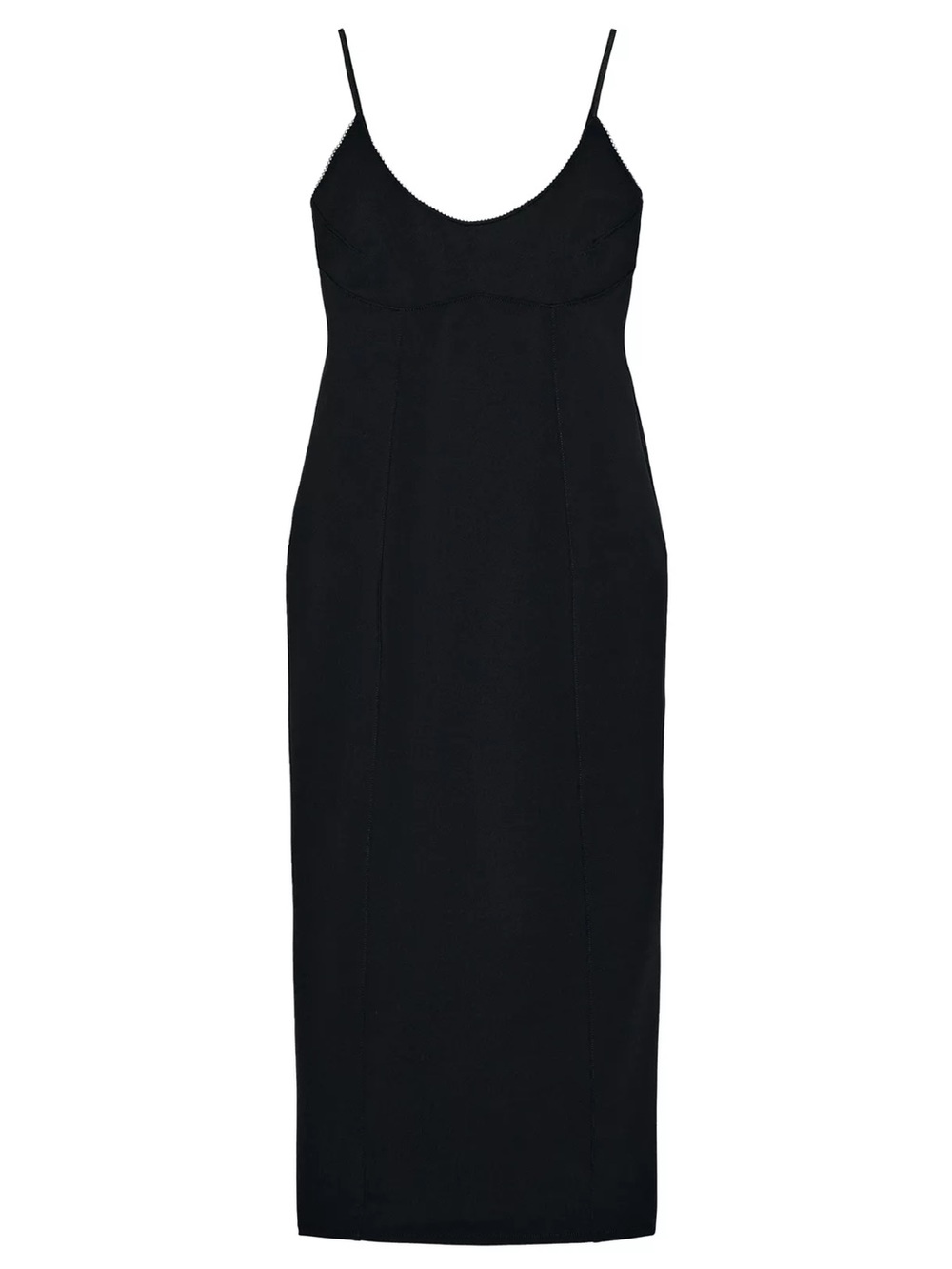 ZARA Classic Black Midi Dress